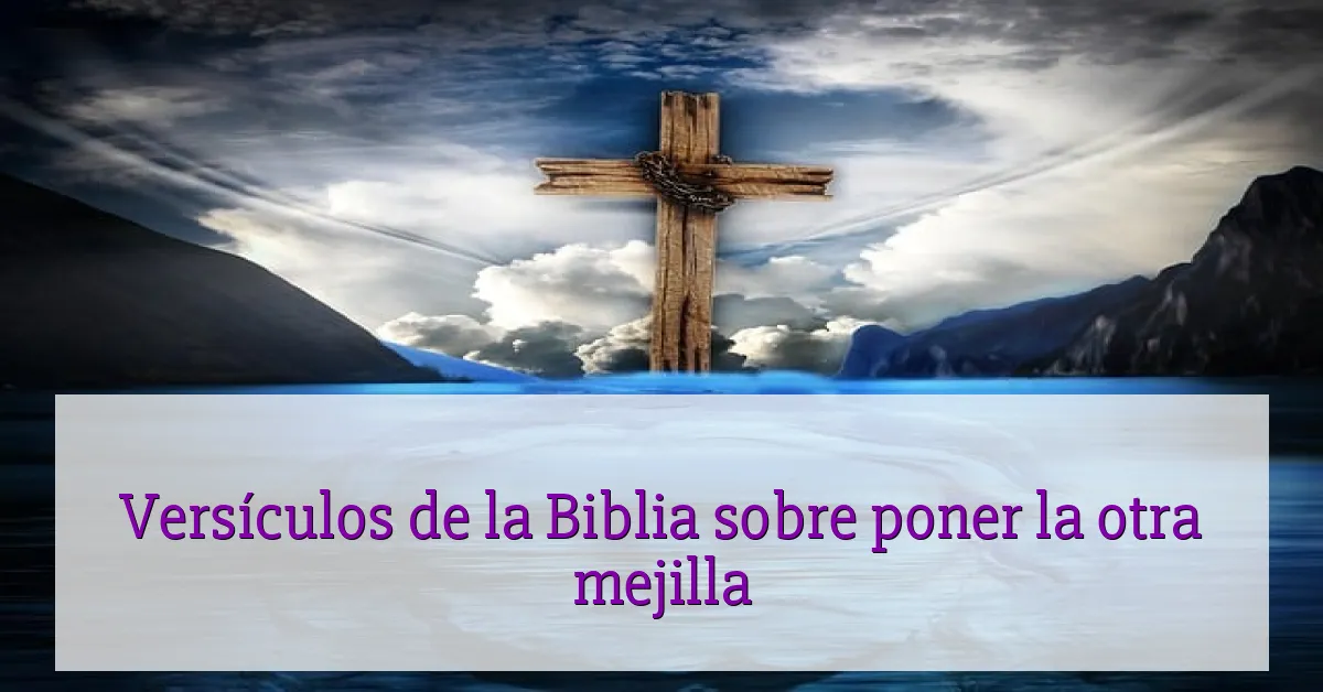 Versículos de la Biblia sobre poner la otra mejilla
