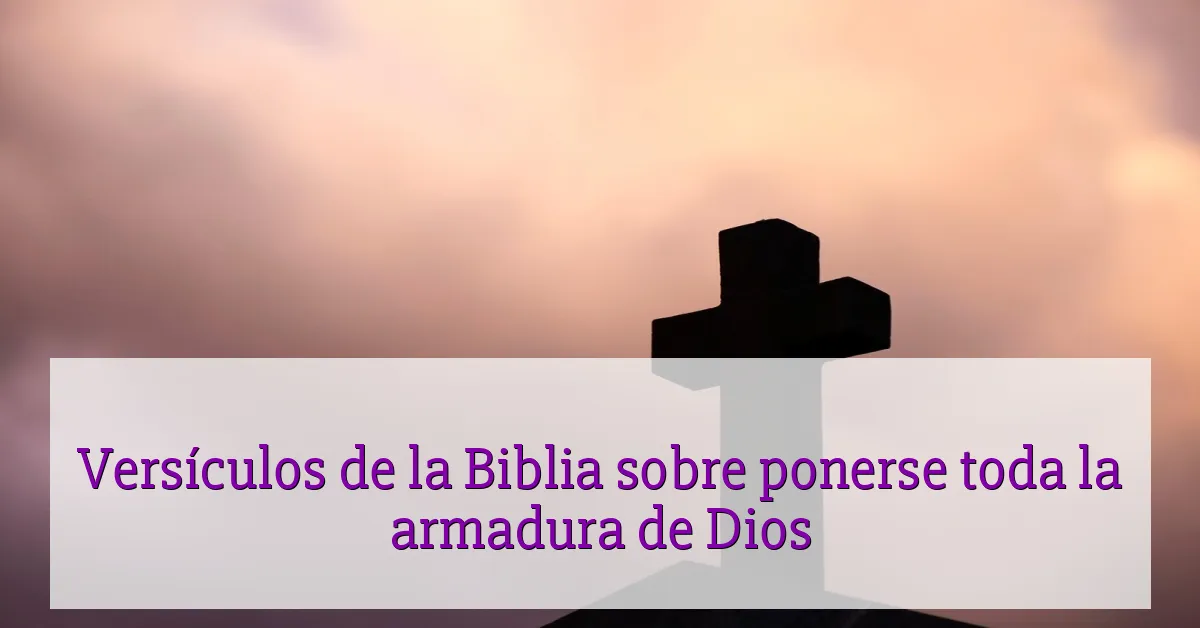 Versículos de la Biblia sobre ponerse toda la armadura de Dios