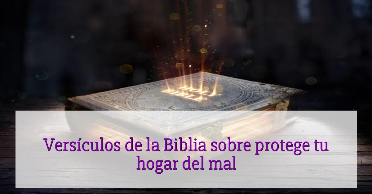 Versículos de la Biblia sobre protege tu hogar del mal