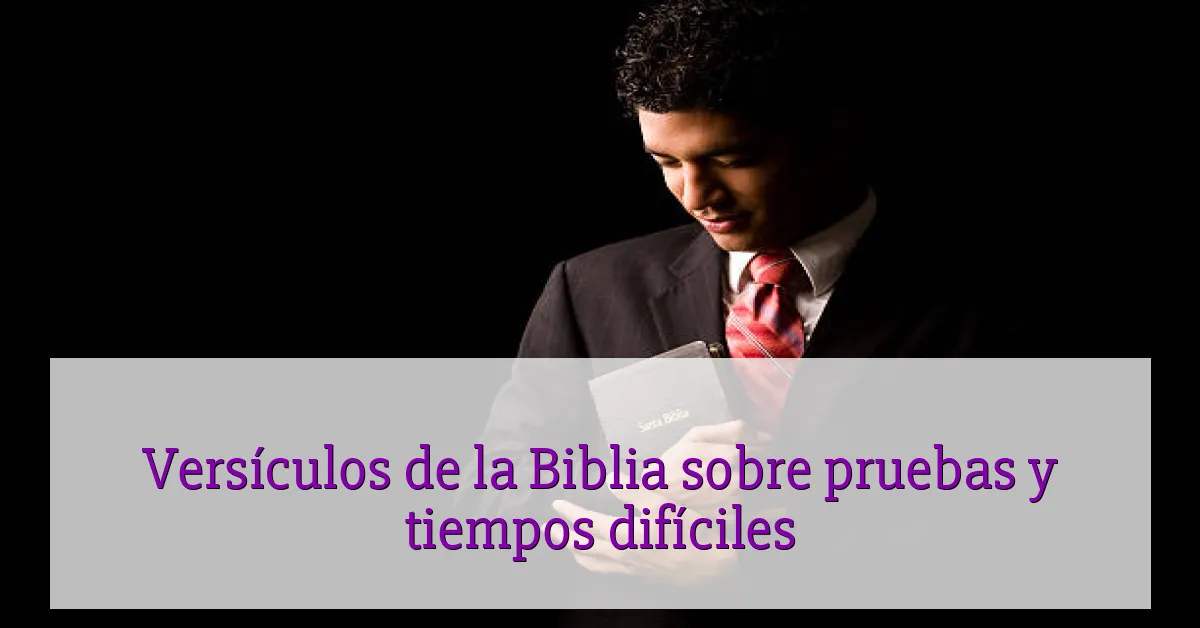 Versículos de la Biblia sobre pruebas y tiempos difíciles