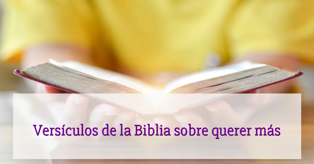 Versículos de la Biblia sobre querer más