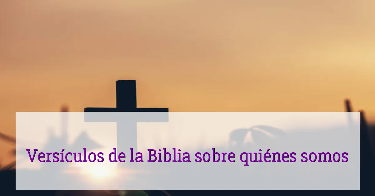 Versículos de la Biblia sobre quiénes somos
