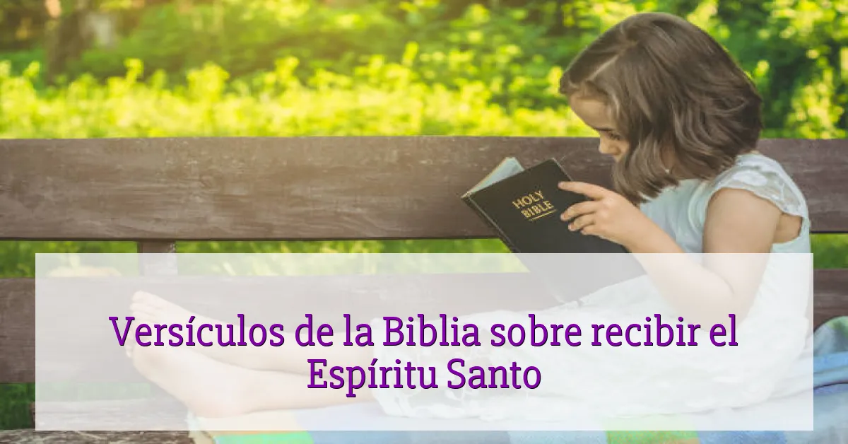 Versículos de la Biblia sobre recibir el Espíritu Santo