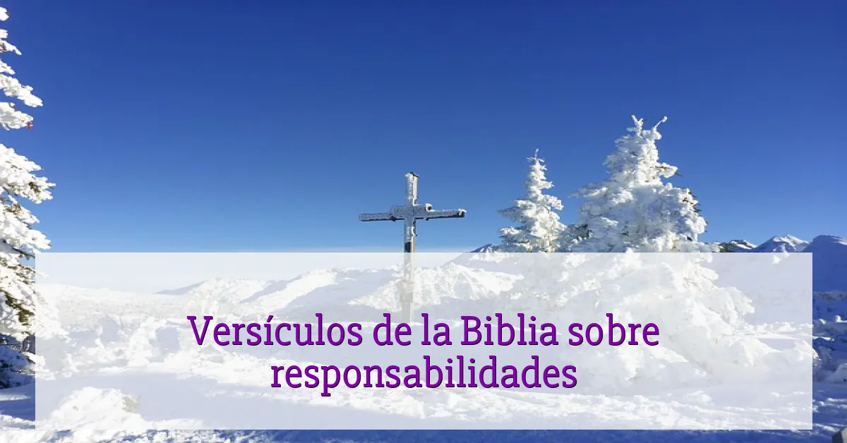 Versículos de la Biblia sobre responsabilidades