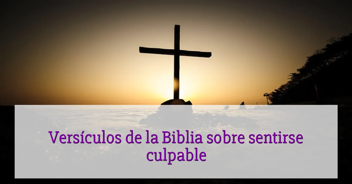 Versículos de la Biblia sobre sentirse culpable
