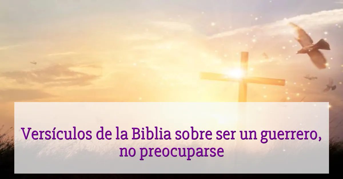 Versículos de la Biblia sobre ser un guerrero, no preocuparse