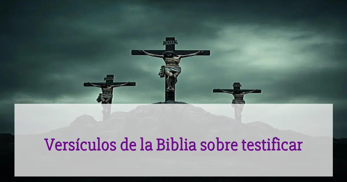 Versículos de la Biblia sobre testificar