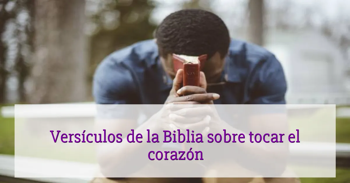 Versículos de la Biblia sobre tocar el corazón