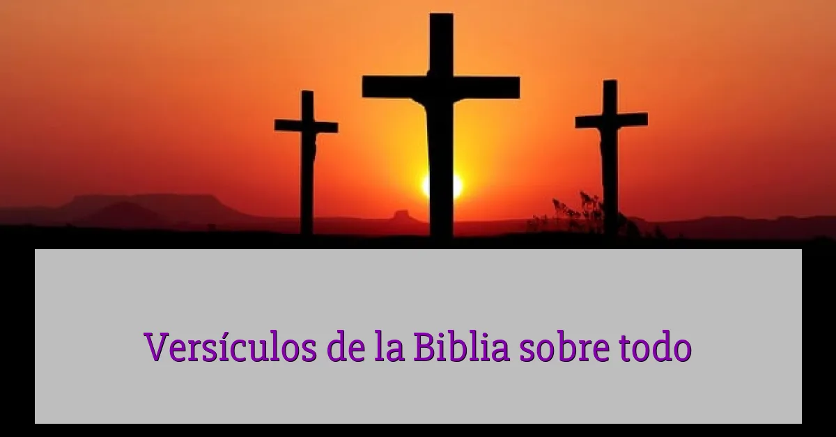Versículos de la Biblia sobre todo