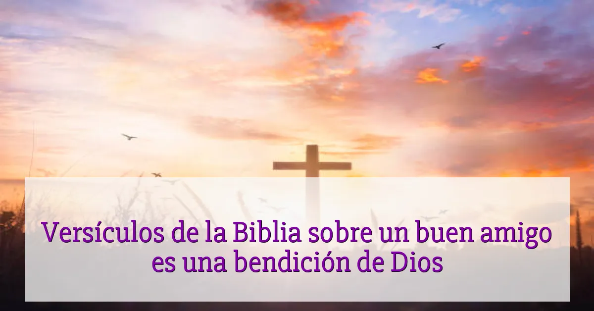 Versículos de la Biblia sobre un buen amigo es una bendición de Dios