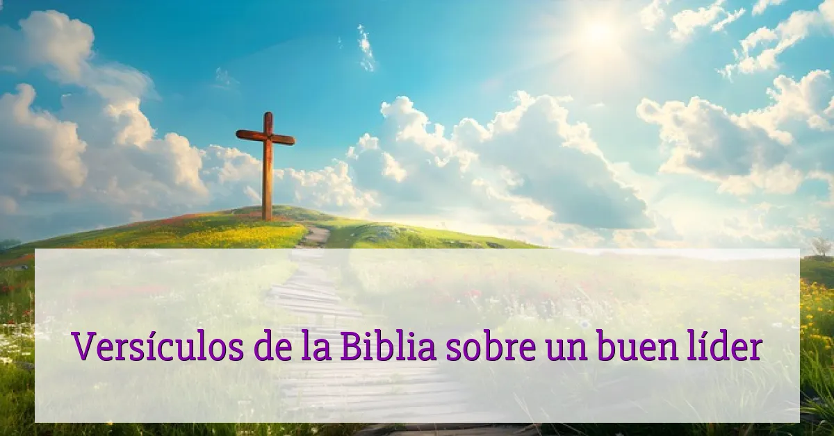 Versículos de la Biblia sobre un buen líder