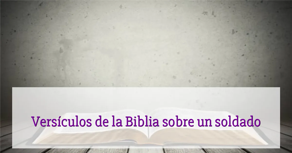 Versículos de la Biblia sobre un soldado