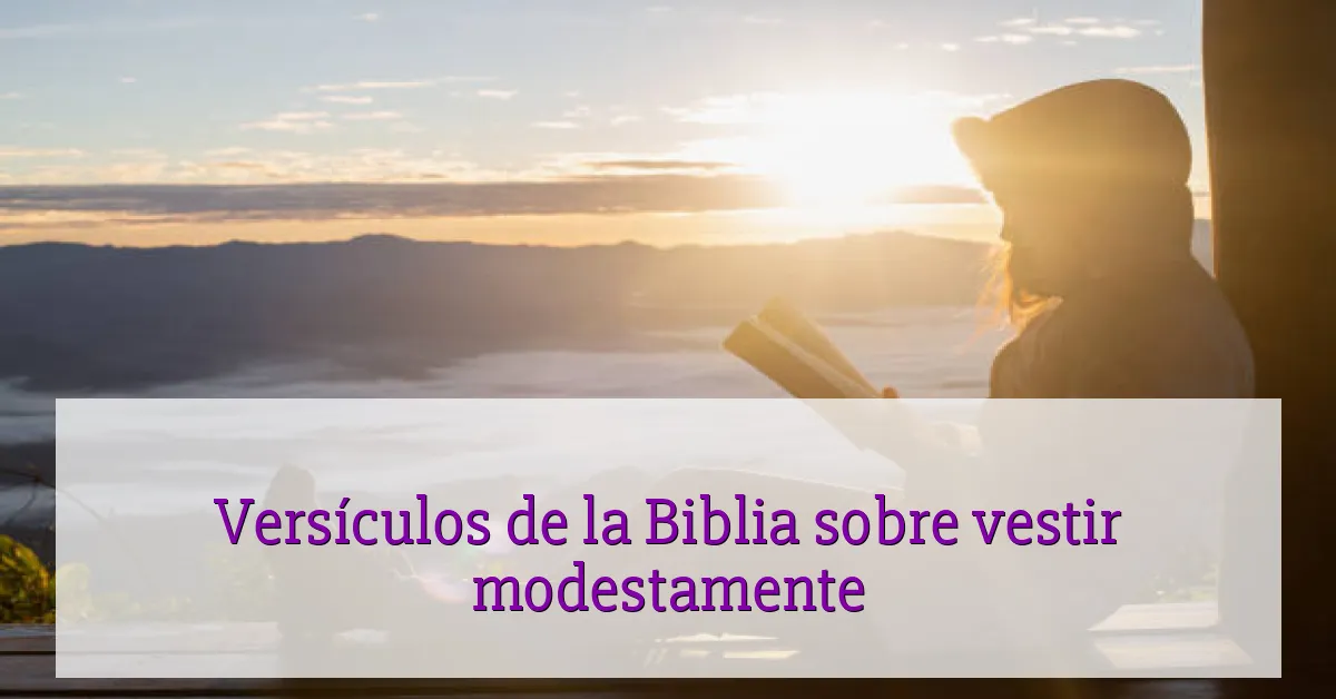 Versículos de la Biblia sobre vestir modestamente